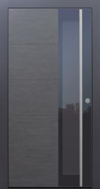 Haustür modern, anthrazit, Keramik, TOPICcore, Sicherheitstür, passivhaustauglich, besser als Alu, Glas