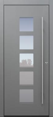 Haustür modern, grau, TOPICcore, Sicherheitstür, passivhaustauglich, besser als Alu, Glas